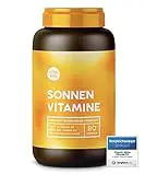 Vitamin D3, K2 und pflanzliche Omega 3 Fettsäuren | SONNENVITAMINE | Ohne Zusatzstoffe, ohne Hilfsstoffe | 80 Kapseln
